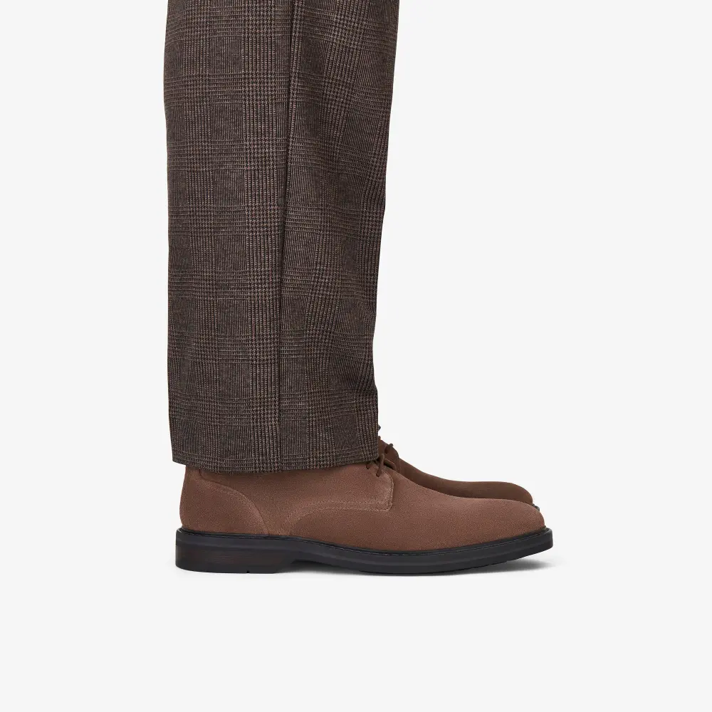 Aldwin Herren-Oxfordschuhe aus braunem Wildleder mit Spitze online