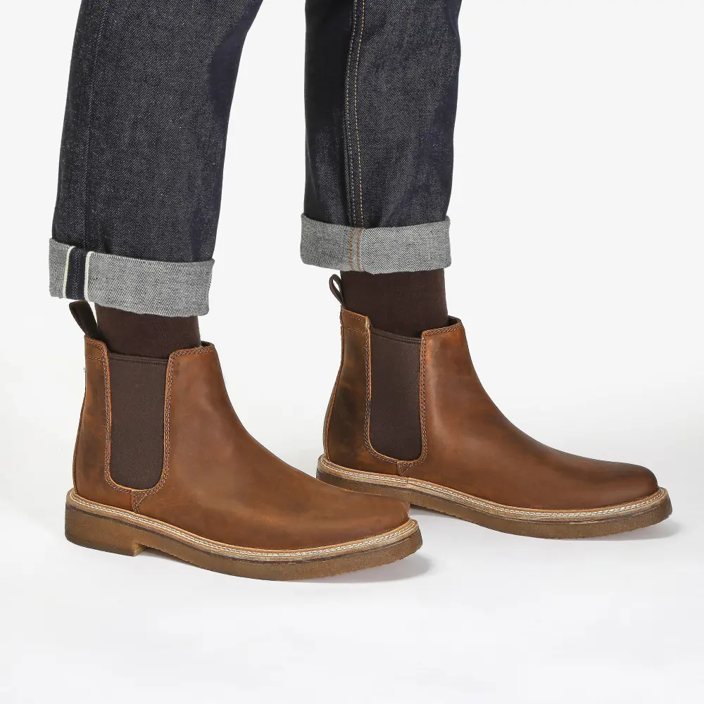 Clarkdale Easy Chelsea Boots aus Bienenwachsleder für Herren online