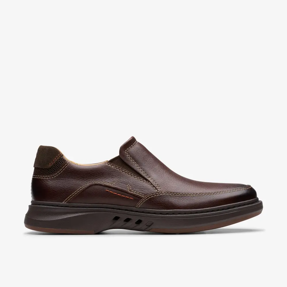 Clarks Herren Un Briley Step Mahagoni Leder-Loafer Schuhe online