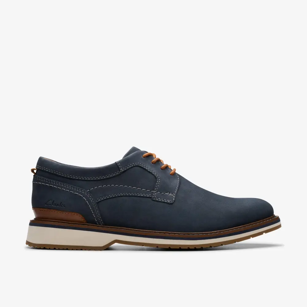 Herren Monahan Plain Navy Nubuk Oxford Schuhe von Clarks online