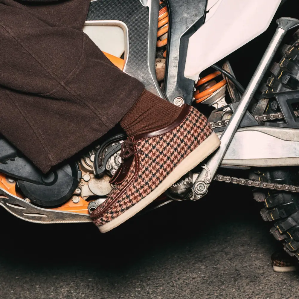 Herren-Wallabees aus braunem Tweed online