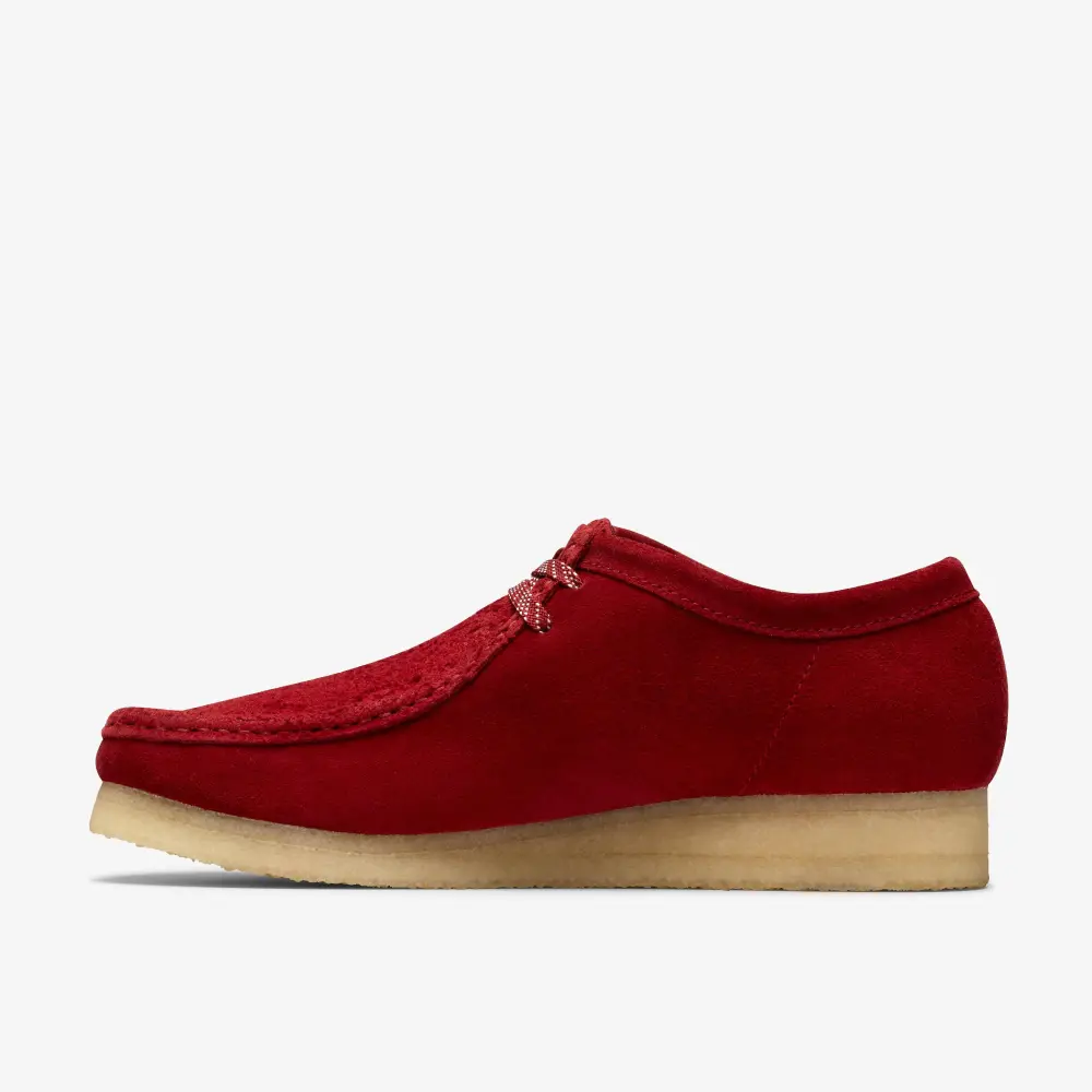 Herren-Wallabees aus dunkelrotem Wildleder online
