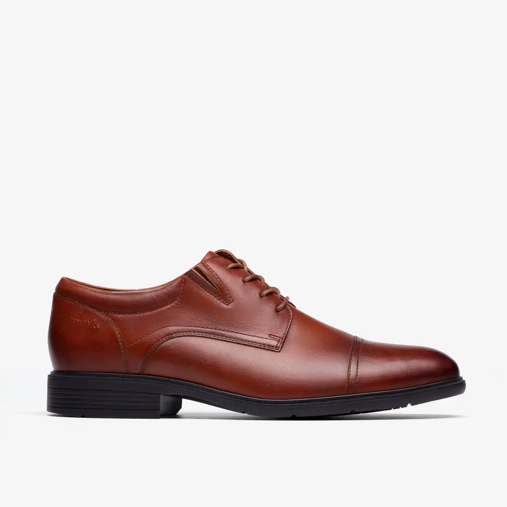 Steadwell Cap Herren-Oxfords aus dunkelbraunem Leder online
