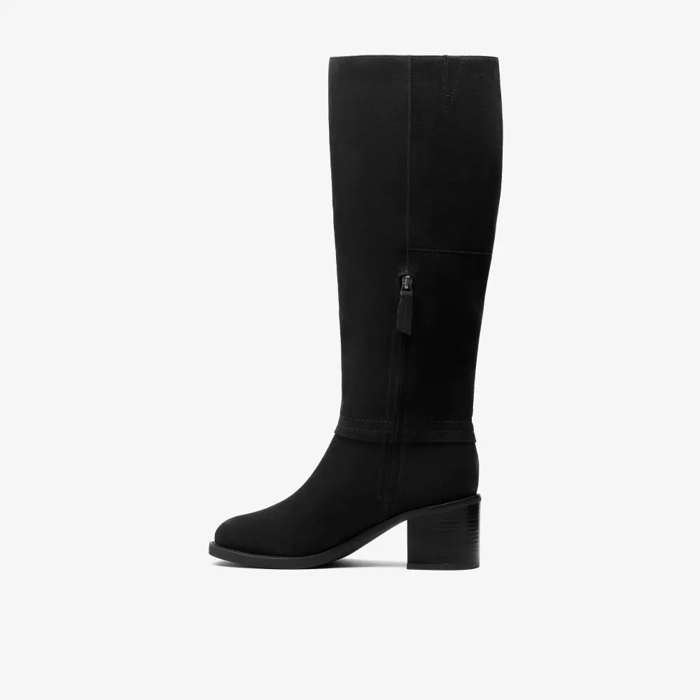 Chamberly Hi Damen-Kniestiefel aus schwarzem Leder online