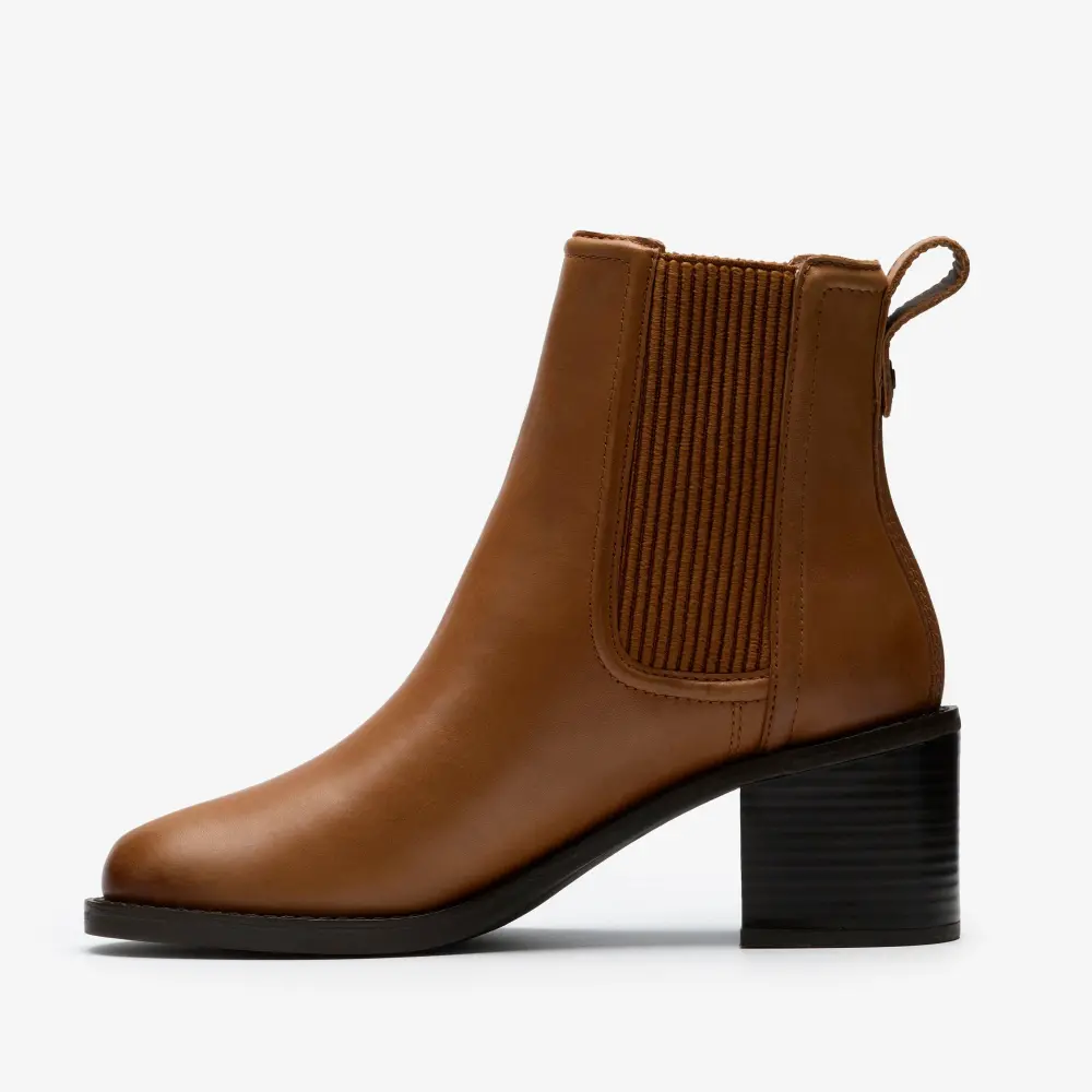 Chamberly Top Chelsea Boots aus hellbraunem Leder für Damen online