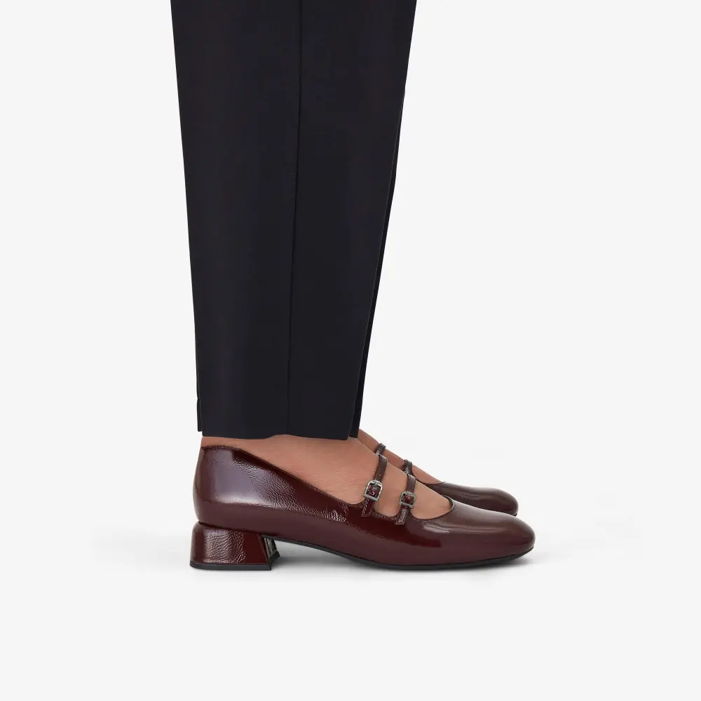 Damen Daiss30 Shine Burgunderrote Lackleder Mary Janes online