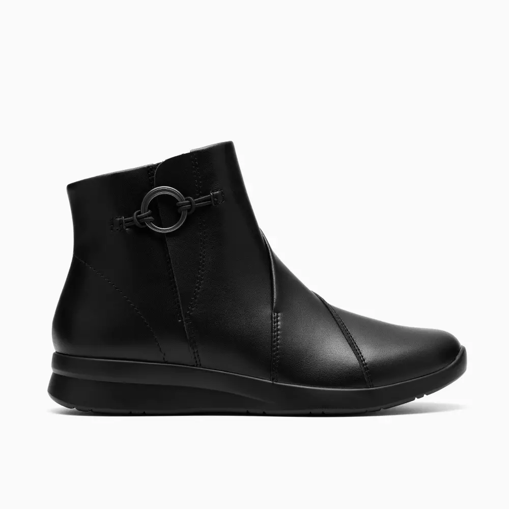 Ellowyn Deva Damen-Ankle-Boots aus schwarzem Leder online