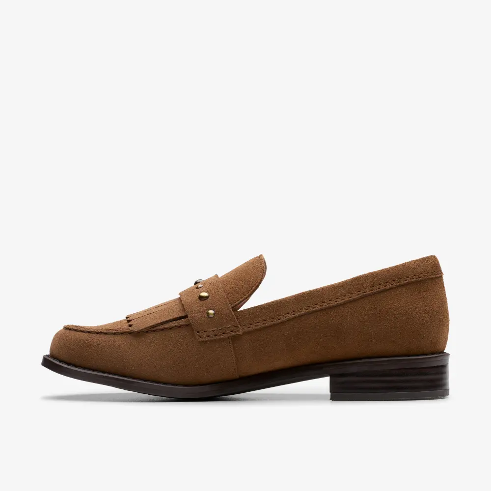 Hana Damen-Loafer aus Walnuss-Wildleder online