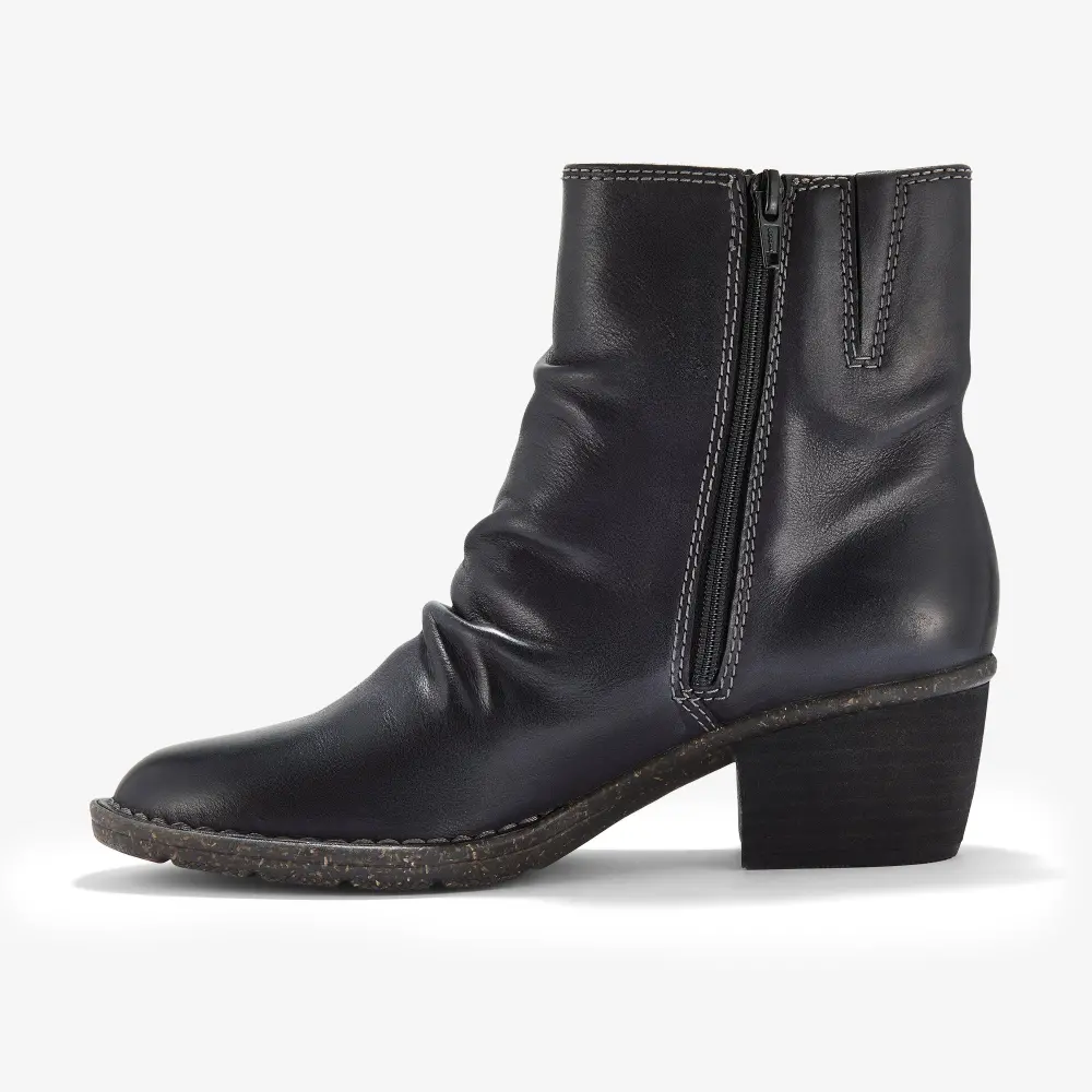 Kastela Zip Damen-Ankle-Boots aus schwarzem Leder online
