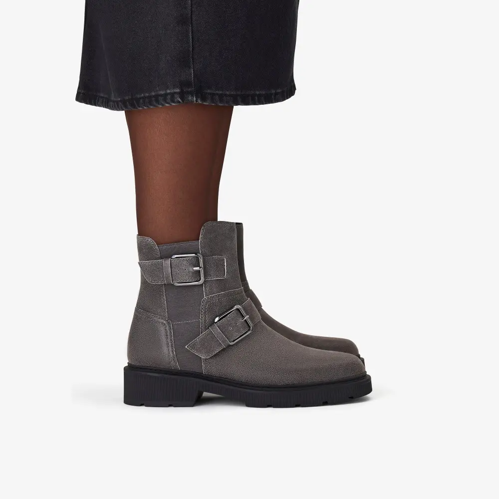 Lauryl Bay Damen-Ankle-Boots aus dunkelgrauem Leder online