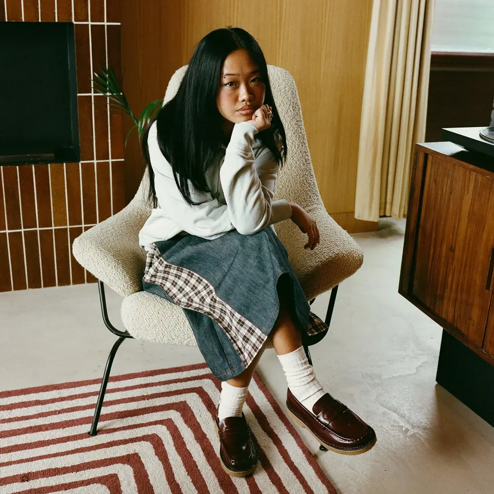 Nomad Damen-Loafer. Weinrote Lackschuhe online