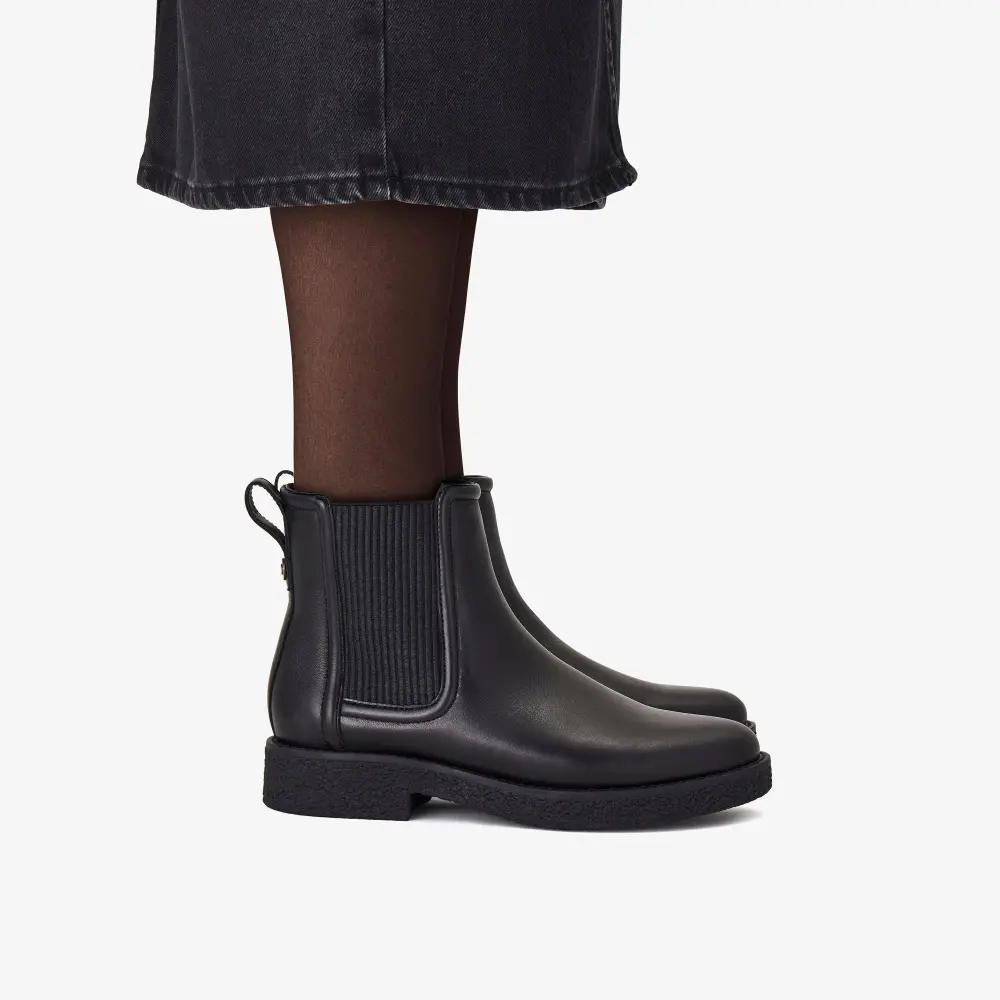 Schwarze Chelsea-Boots aus Leder von Nella für Damen online