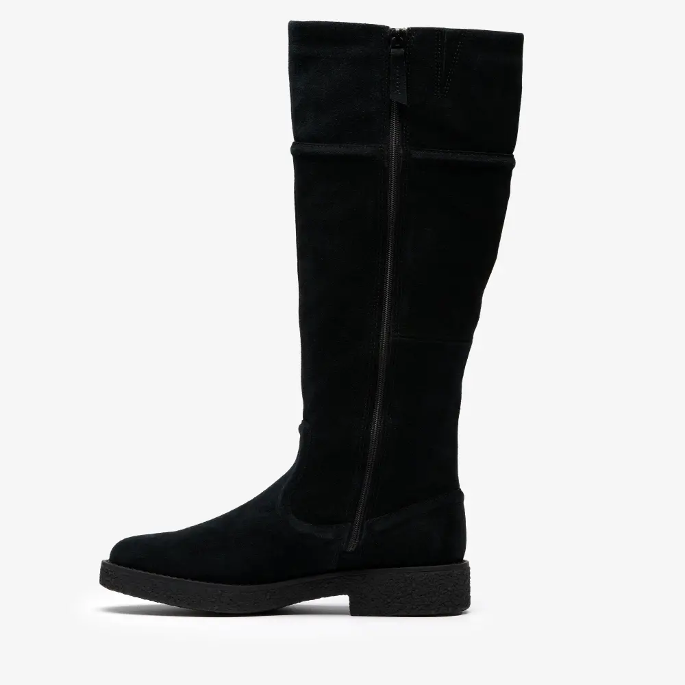 Schwarze Wildleder-Kniestiefel „Nella Hi“ für Damen online